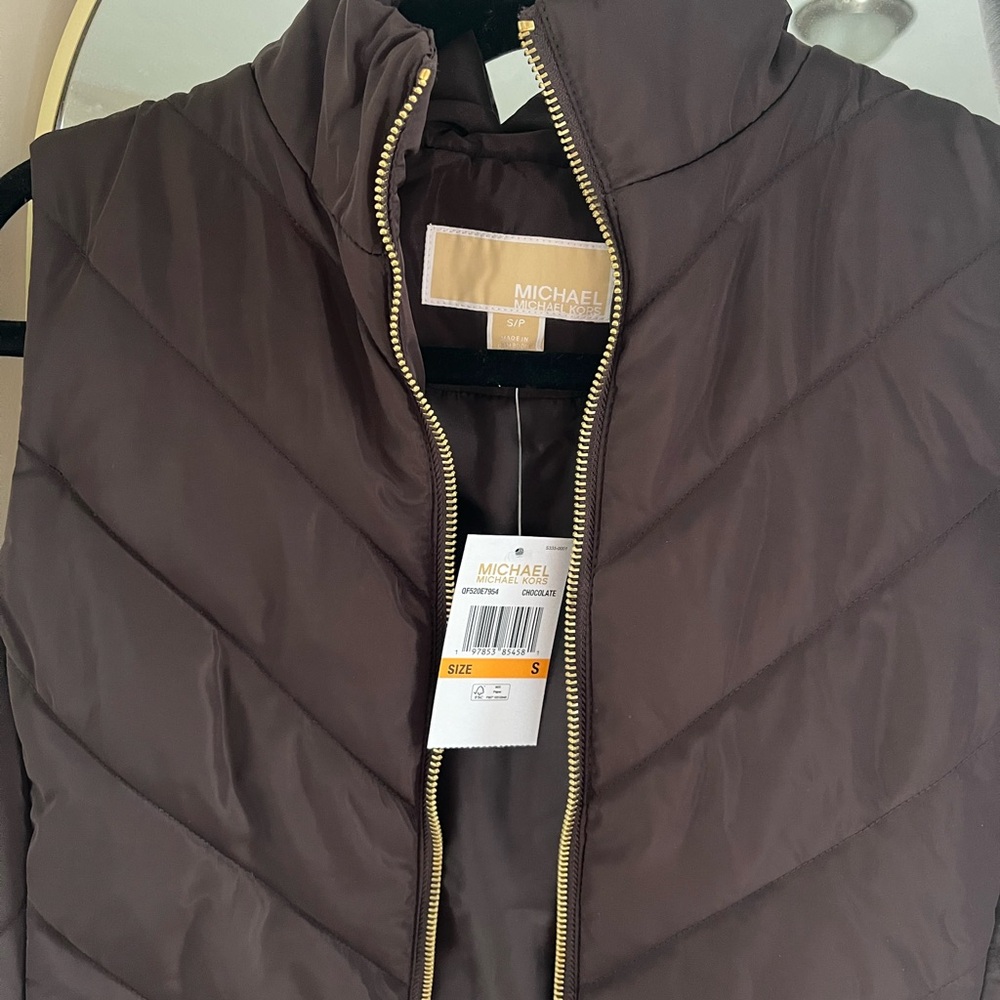 Michael Kors Women's Dark Brown Puffer Jacket